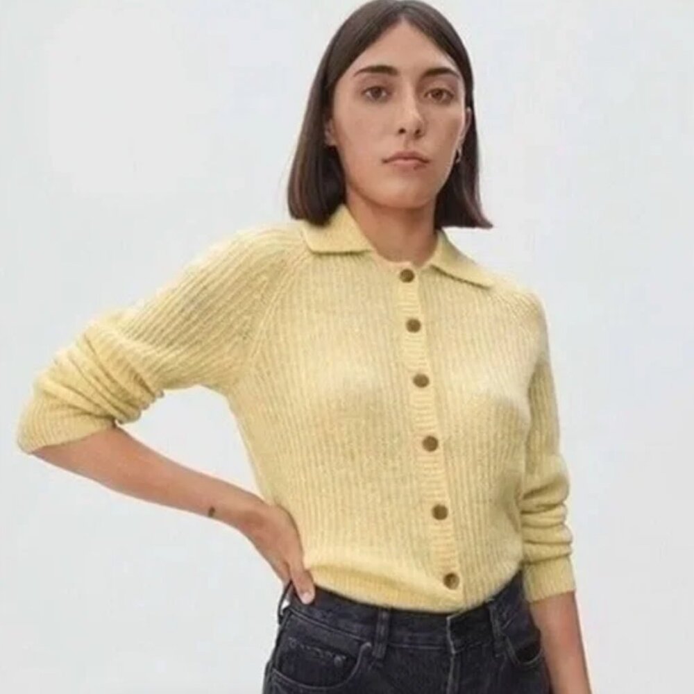 Everlane Collared Alpaca Cardigan - XS